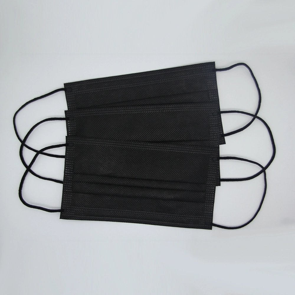 Black Face Mask Disposable Non Woven 3ply Civil Face Mask Hot Product with Factory Direct Sale