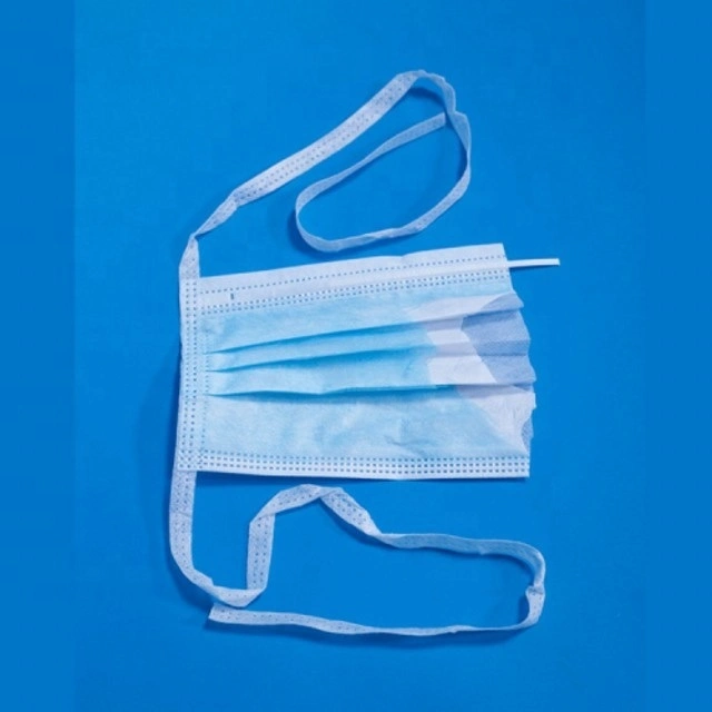 En14863 Type Iir Disposable Surgical Tie-on Face Mask 3 Ply Surgical Mask Tie-on