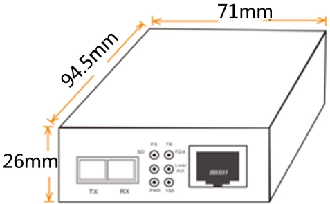 10/100/1000base-T RJ45 1000m Fiber (SFP) Without SFP Module External PS