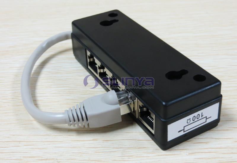 Golden Plated 8p8c Male to Female Splitter 5 Ports RJ45 Network Cable
