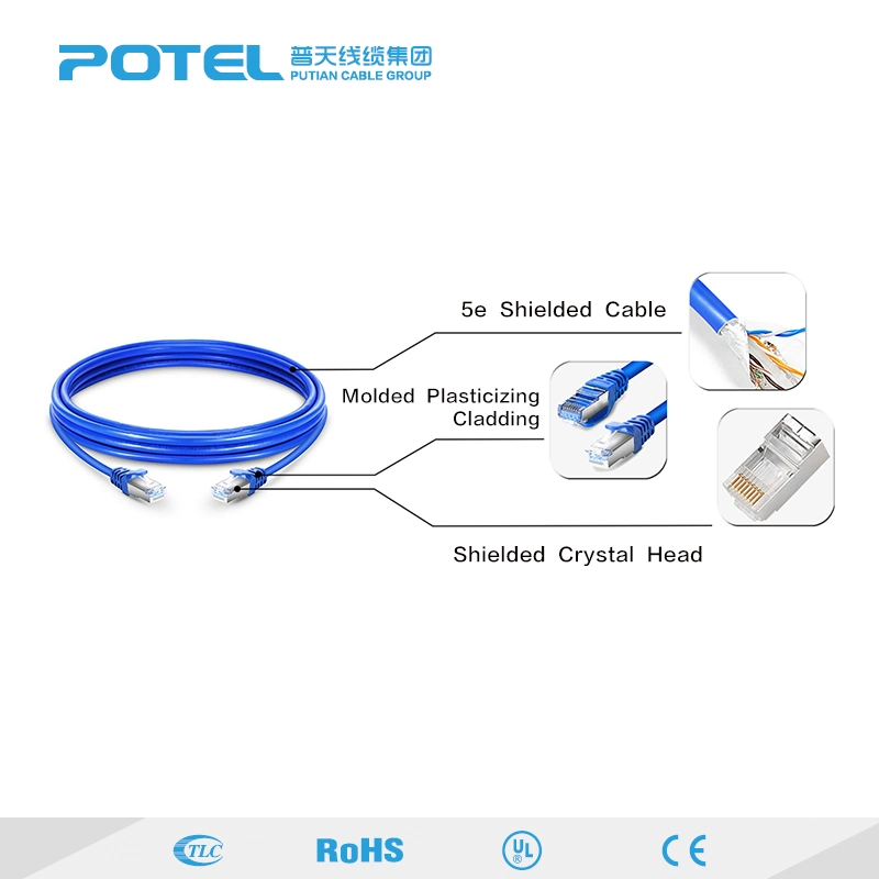 RJ45 FTP Shielded Copper Cable Jump Wire with Connector