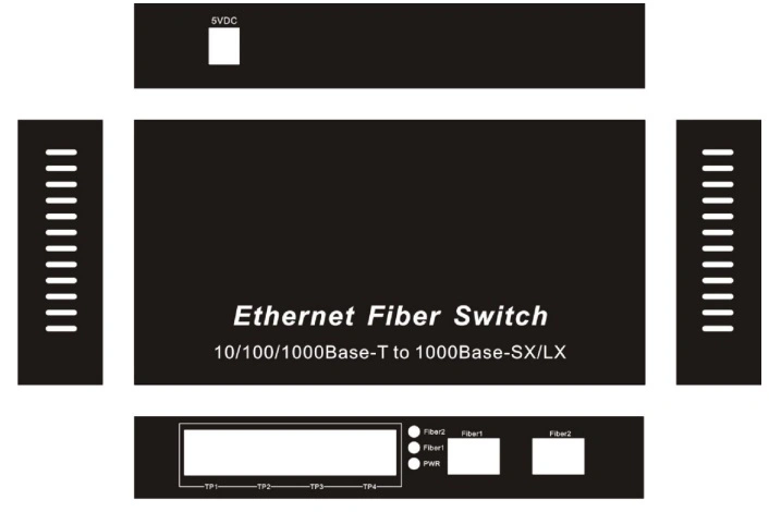4 RJ45 Port Gigabit Ethernet Fiber Switch