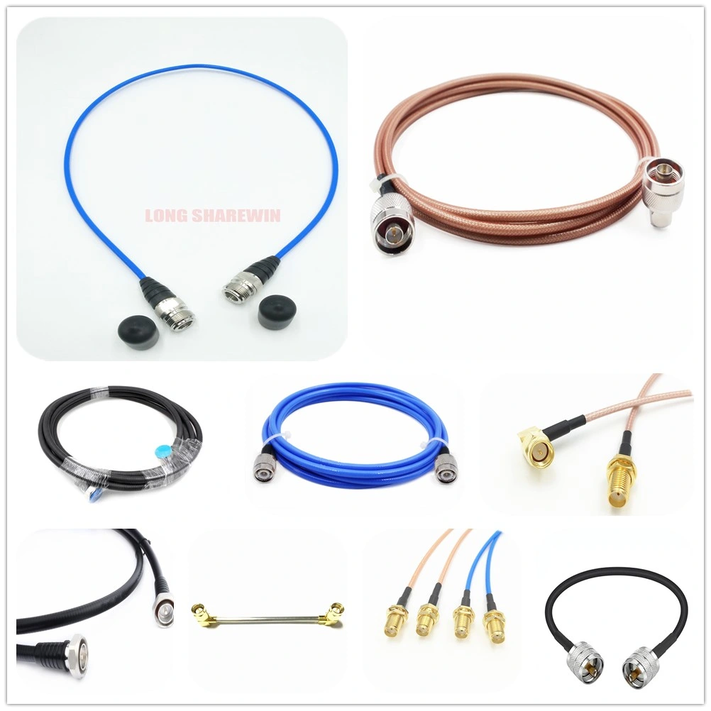 High Intermodulation N Female Jack to N Female Jack Waterproof Connector Rg141 Cable Assembly