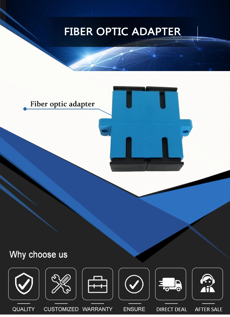 Single Mode Duplex Adapter Sc Fiber Optic Adapter / Couplers