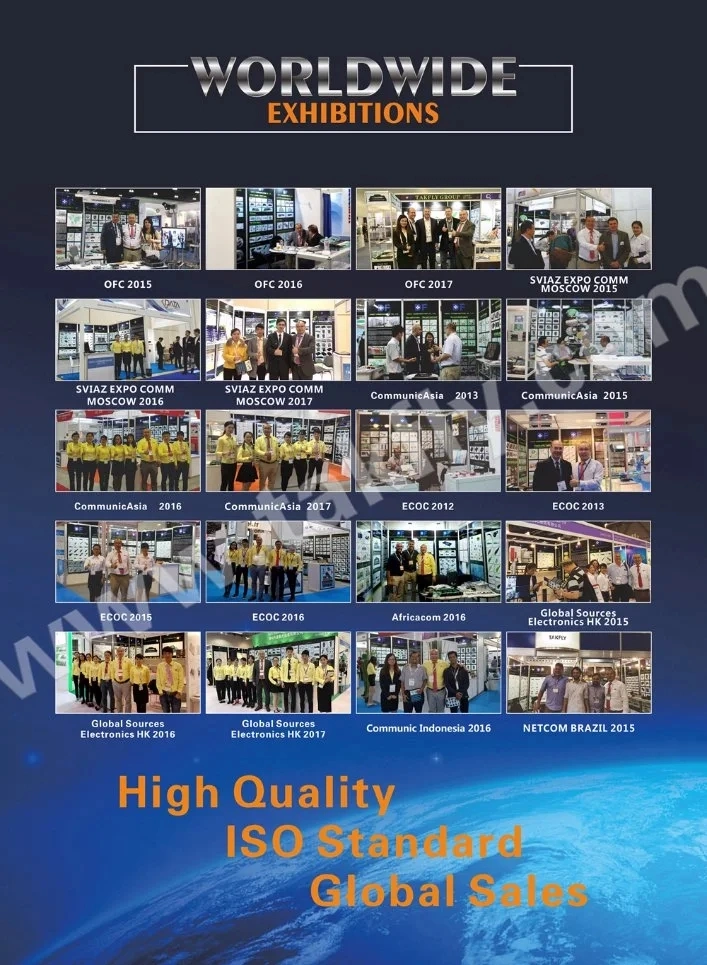 High Quality 10/100/1000m 2SFP+ 4 RJ45 Ports 20km Fiber Optic Media Converter