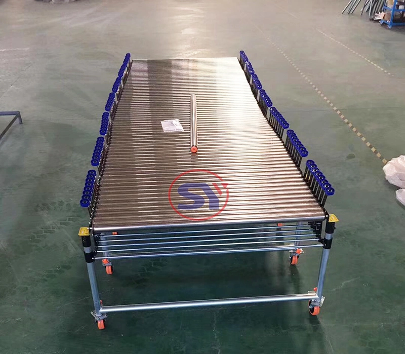 Gravity Manual Folding Roller Conveyor Extendible Telescopic Conveyor for Container Unloading