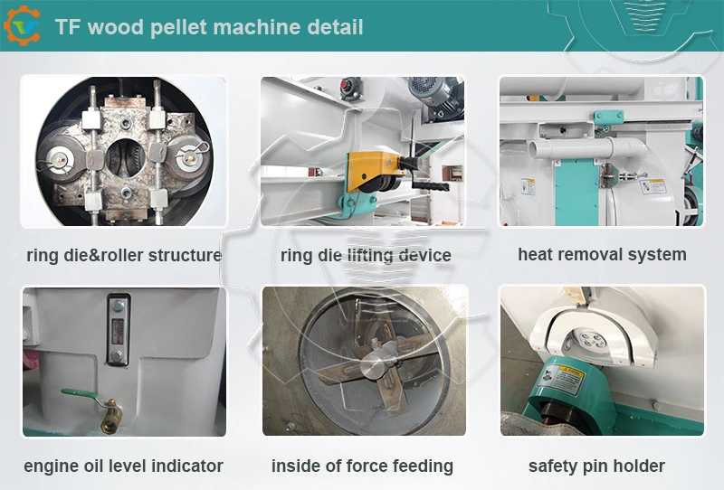 Horizontal Two Rollers Ring Die Biomass Wood Pellet Machine for Sale