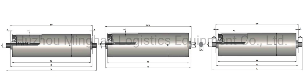 Galvanized Steel/SUS Gravity Feed Conveyor Rollers