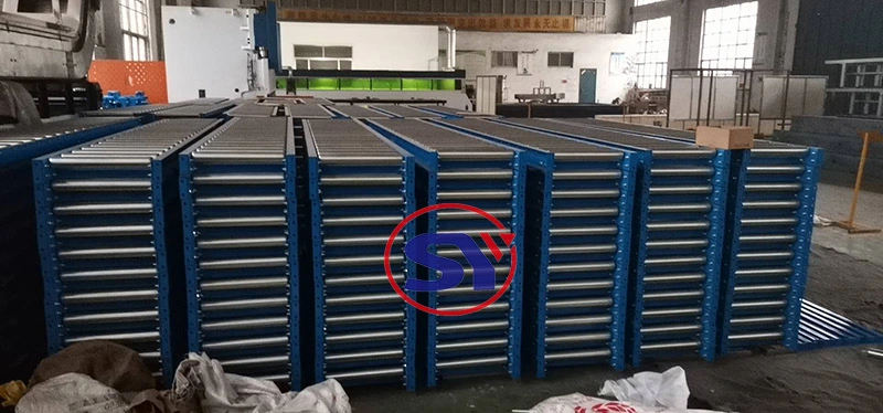 Powered Turning Tapered Roller Conveyor for Combining Conveyor Line