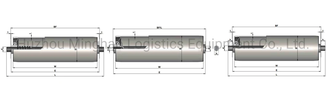 Food Grade Gravity Conveyor Rollers SUS304/PVC