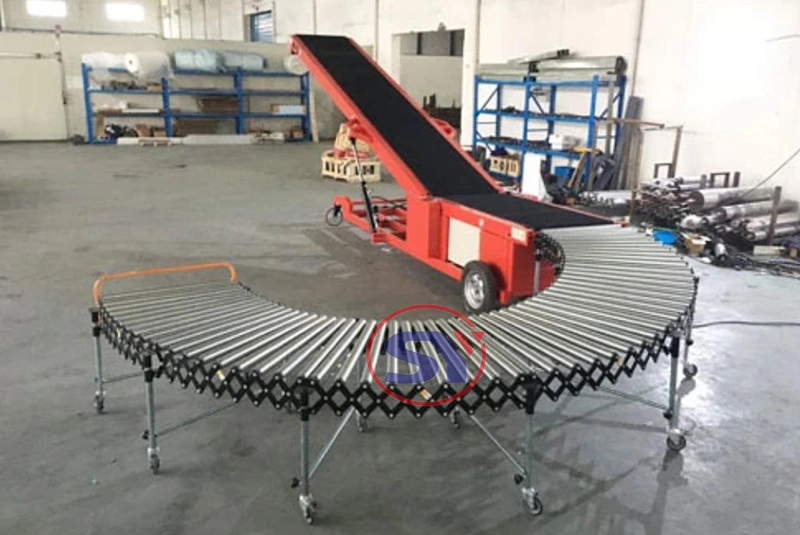 Stainless Steel Frame Flexible Gravity Roller Conveyor with Galvanized Rollers