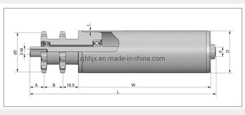 Single Steel Sprocket Heavy Duty Conveyor Roller for Warehouse System