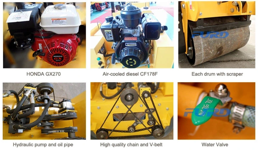 Double Drum Vibratory Asphalt Road Rollers for Sale Fyl-S600