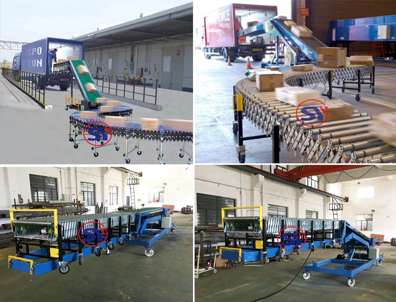 China Supplier Skate Wheel Flexible Conveyor Telescopic Roller Conveyor for Truck Loading Unloading Carton