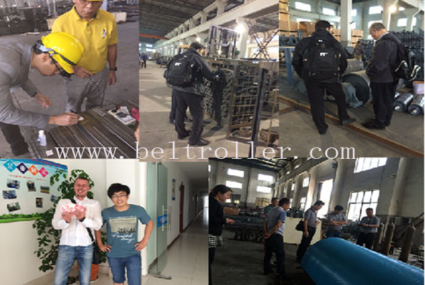 Grain Warehouse Belt Conveyor Steel Rubber Disc HDPE Rollers and Through Return Idler