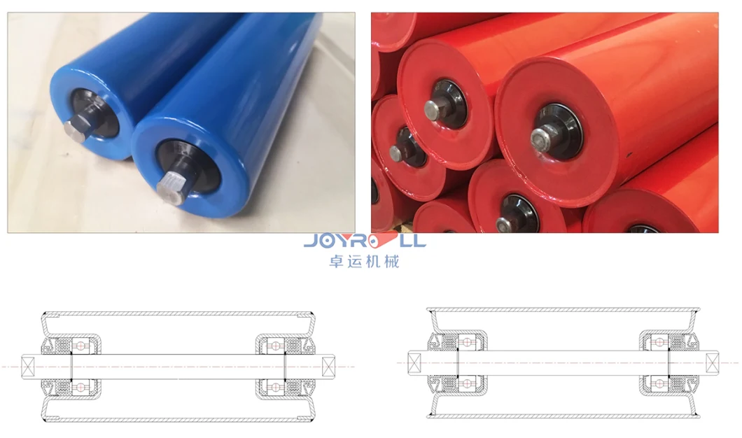 China Supplier Diameter 89 102 108 133 Conveyor Rollers with Internal Flats for Cement Plant