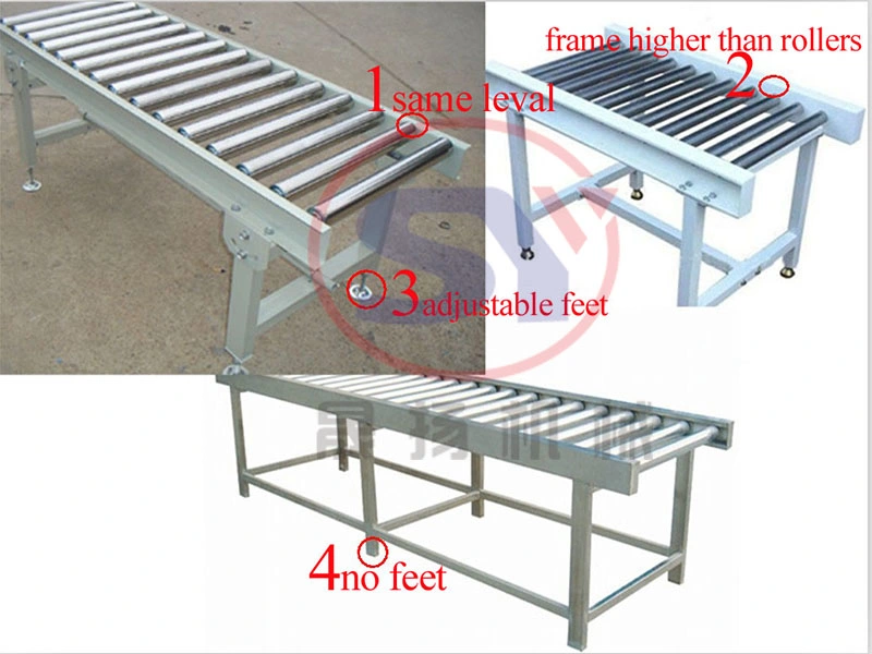 Drum Motor Galvanized Steel Roller Conveyor Line Industrial Roller Tables