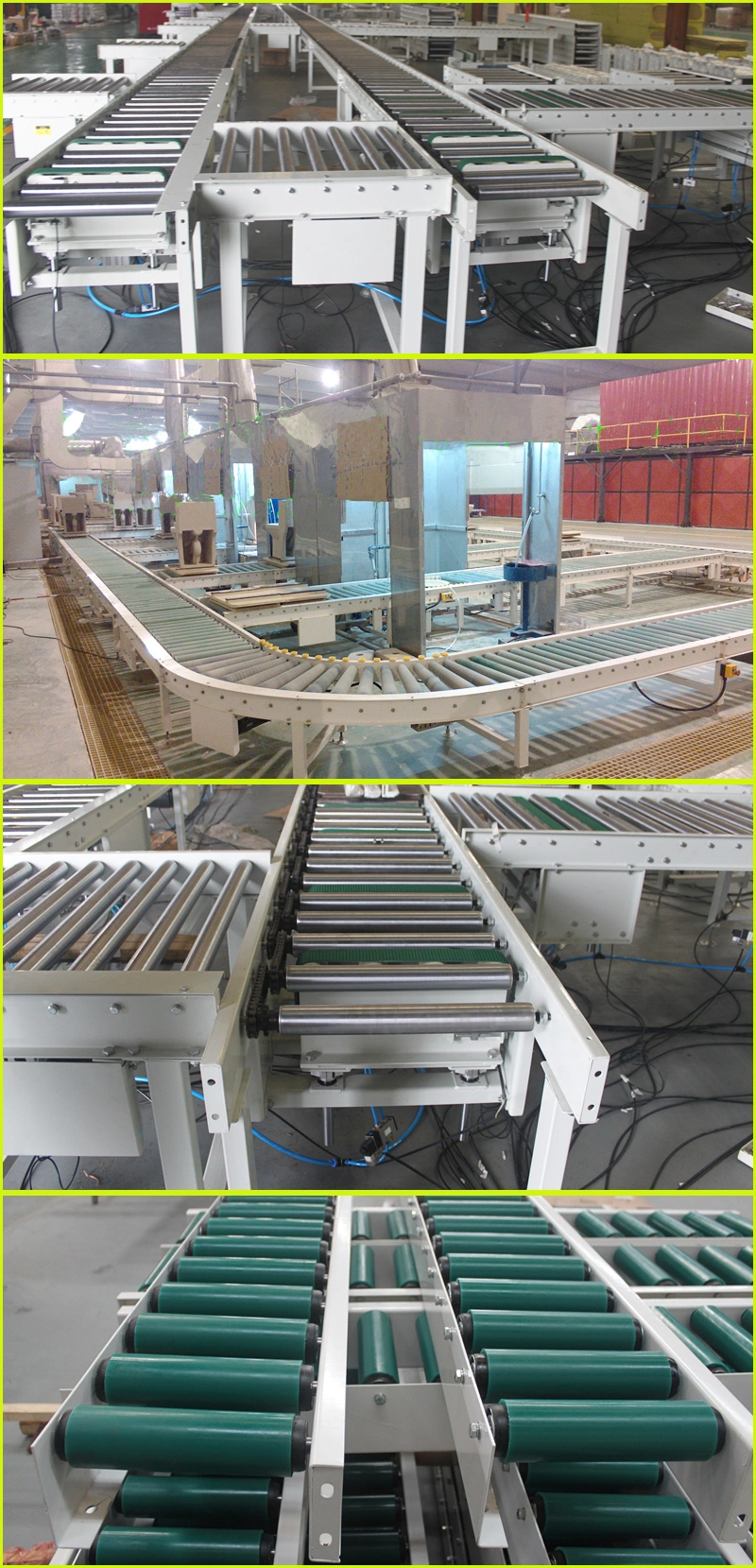 Gravity Motorized Stainless Steel Roller Conveyor System Carton Pallet Conveyor