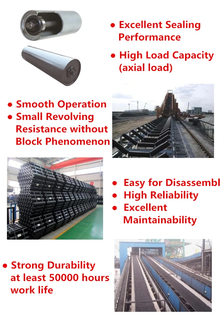Carbon Steel Conveyor Idler Rollers with Brakets