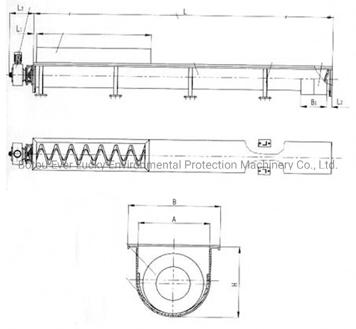 Screw Pipe/Trough Auger Conveyor Bulk Material Handling Conveyor System