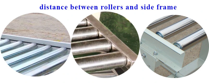 Automatic Industrial Zinc-Plated Steel Roller Conveyor Table Bed Conveyor for Transporting Pallet