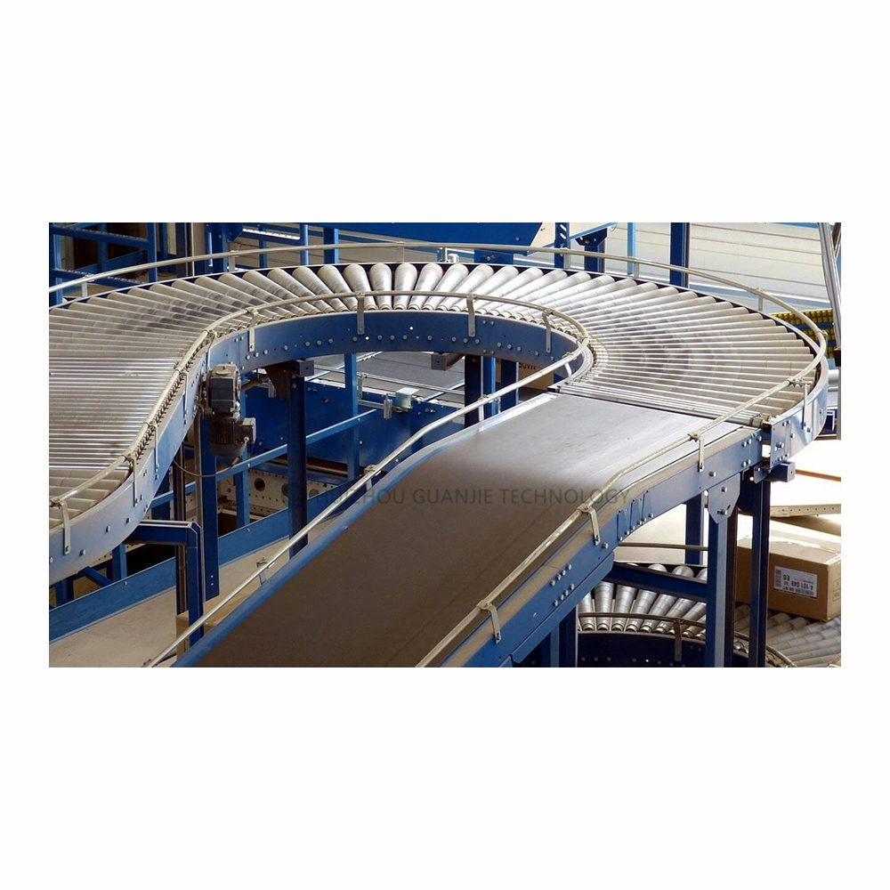 Belt Line Assembly Line Green PVC Conveyor Customized