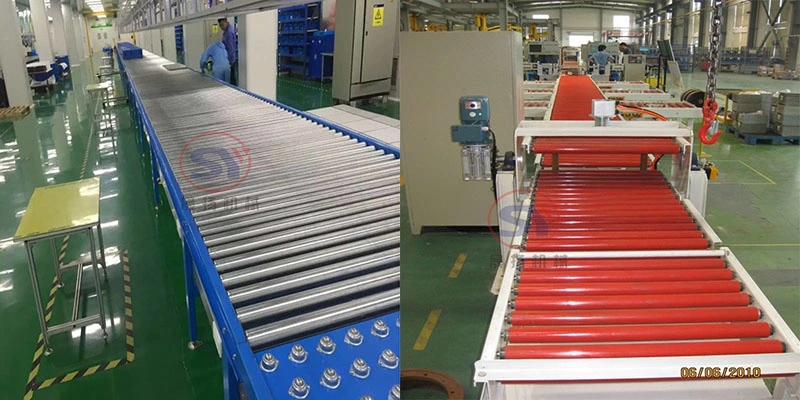 Metal Powered Driving Curve Chain Rollers Conveyor for Pharmaceutical Medicine Industry