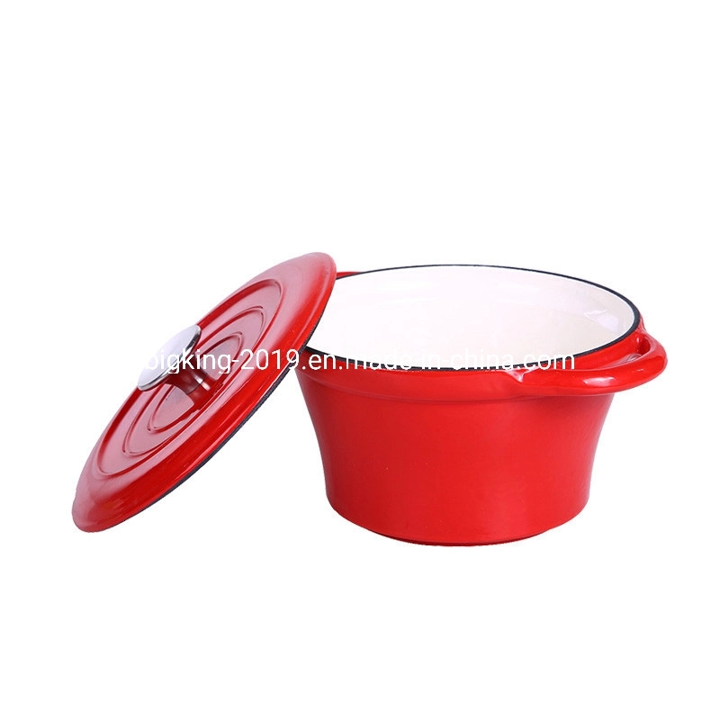 Cast Iron Enamel Cooking Pot with Lid