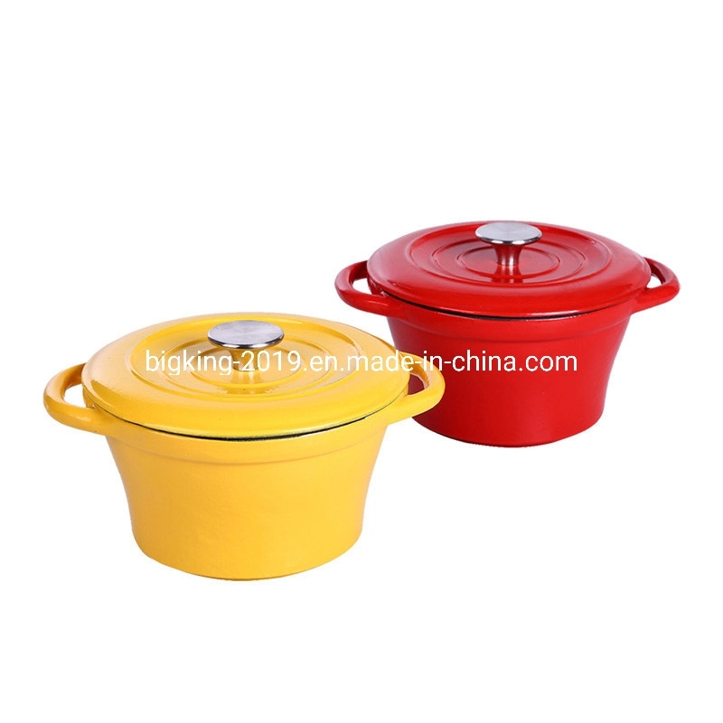Cast Iron Enamel Cooking Pot with Lid