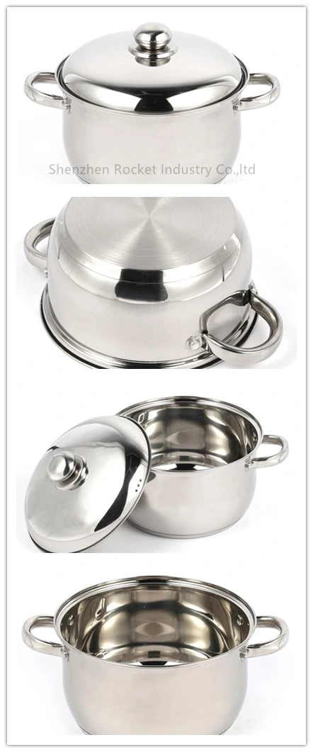 Metal Cover Stainless Steel Cookware Set Casserole Hot Pot
