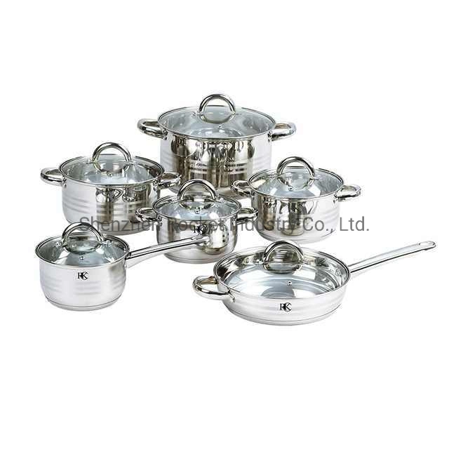 Wholesale Customized Home Kitchen Ware Casserole Ss Saucepan Stainless Steel Cooking Pot Cookware Set