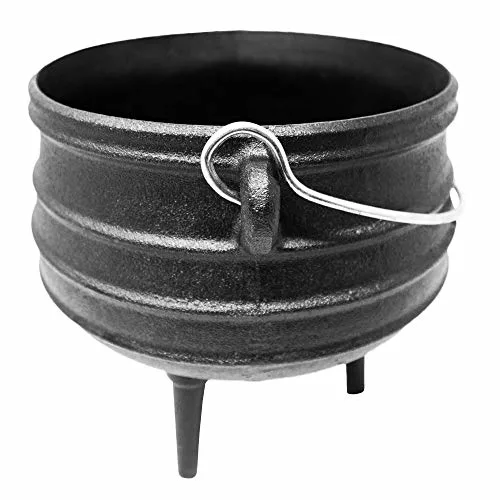 Sap-01 Three Legged Cast Iron Pot Camping Stew Metal Cauldron