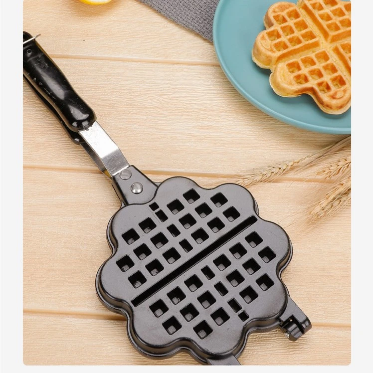 Sweetheart Waffle Maker Pan Mould Mold- Non-Stick Waffle Griddle Iron- 4 Heart-Shaped Waffles