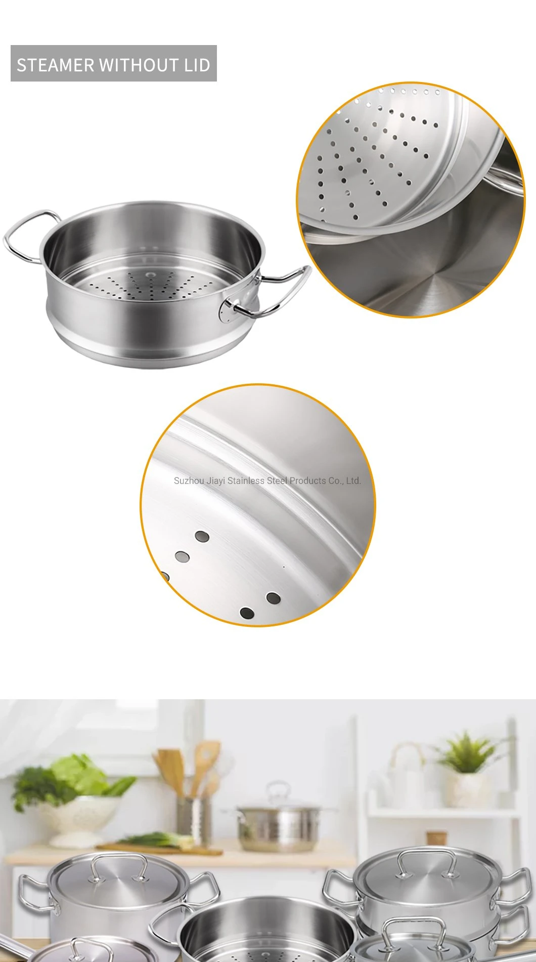 Wholesale High Quality Custom Non Stick Frying Pan Stainless Steel Wok Suitable for Induction Cooker Gas Stove Pan