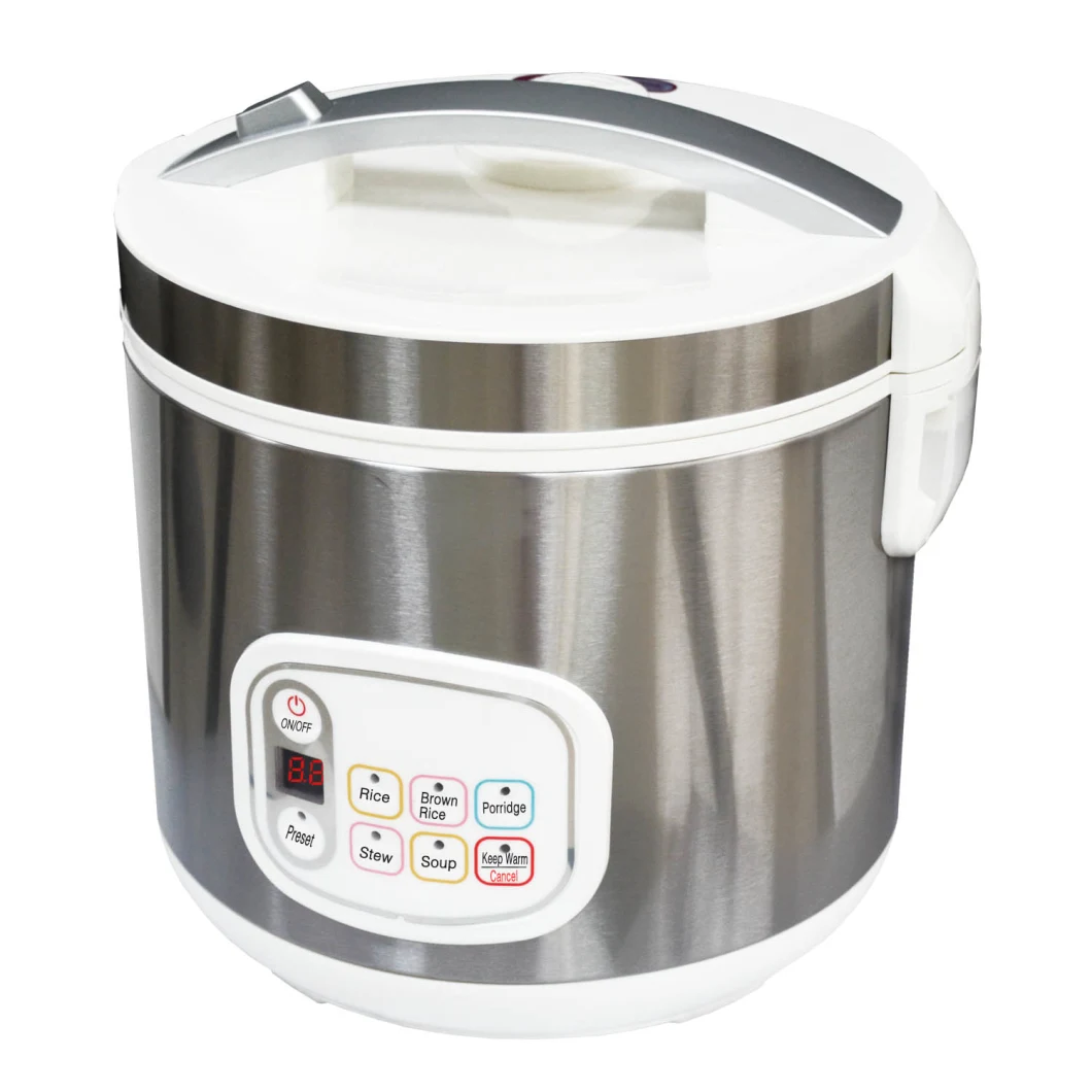 700W 4L Stainless Steel Non-Stick Multifunctional Silver Smart Rice Cooker