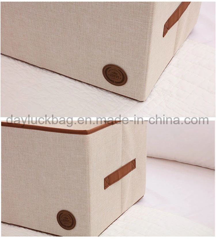 Clothes Fabric Large Non Woven Storage Container with Lid and Handle