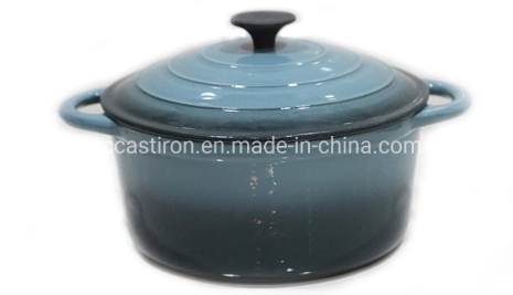 Cast Iron Dutch Oven Casserole, Fondue BSCI LFGB FDA Approved with Cover and Handle with Knob
