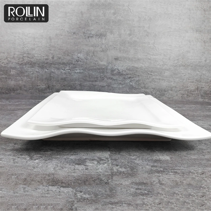 Porcelain Square Plate Wholesale Ceramic Square Plate Restaurant, Hotel Square Plate