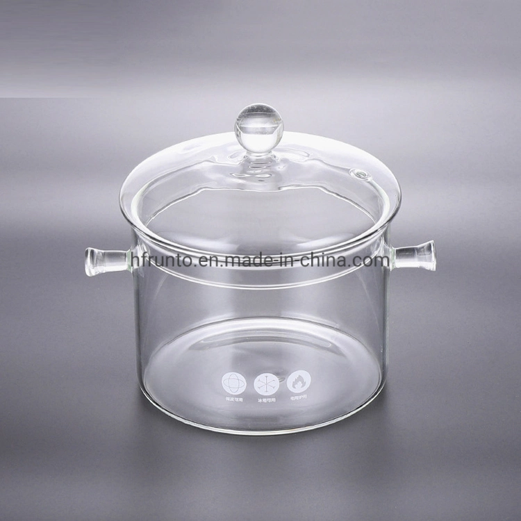 2021 Hot Sale Pyrex Cooking Pot Glass Customize Glass Cooking Pot