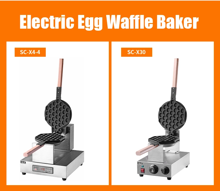 Electric Egg Waffle Baker Stainless Steel Non Stick Pan Commercial Using