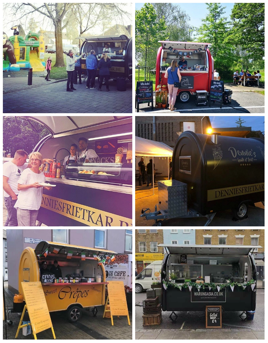 Food Vending Carts/Truck Food Trailer for Sale Barbecue/Fryer/ Boiler/Griddle Ice Cream Machine