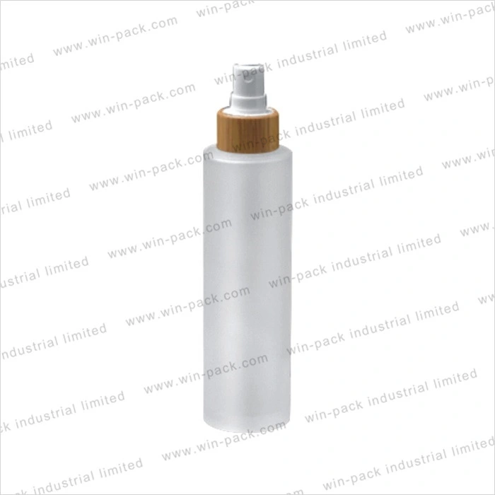 Winpack China Supplier Frosting Bamboo Lid Lotion Pump Bottle Large Capacity 150ml