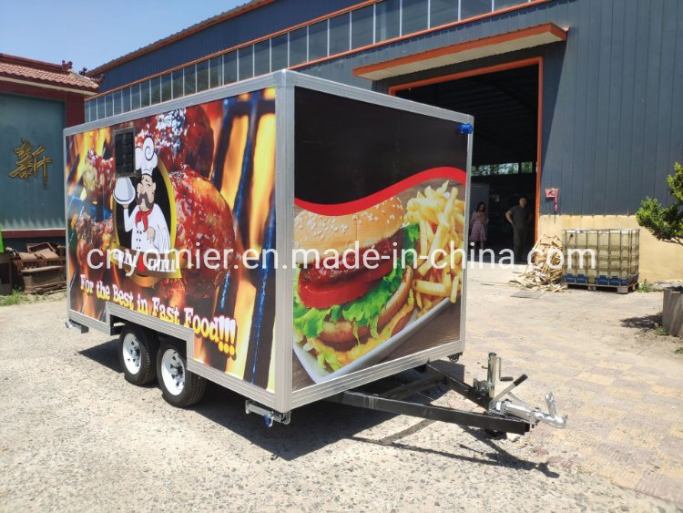 China Mobile Deep Fryer Gas Griddle Food Cart