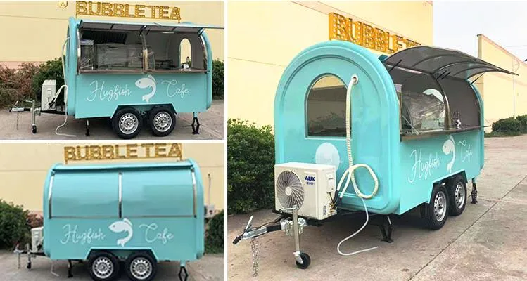 Camping Food Trailer with Ice Cream Machine/Pizza Oven with Popcorn Machine/Mobile Hot Dog Cart