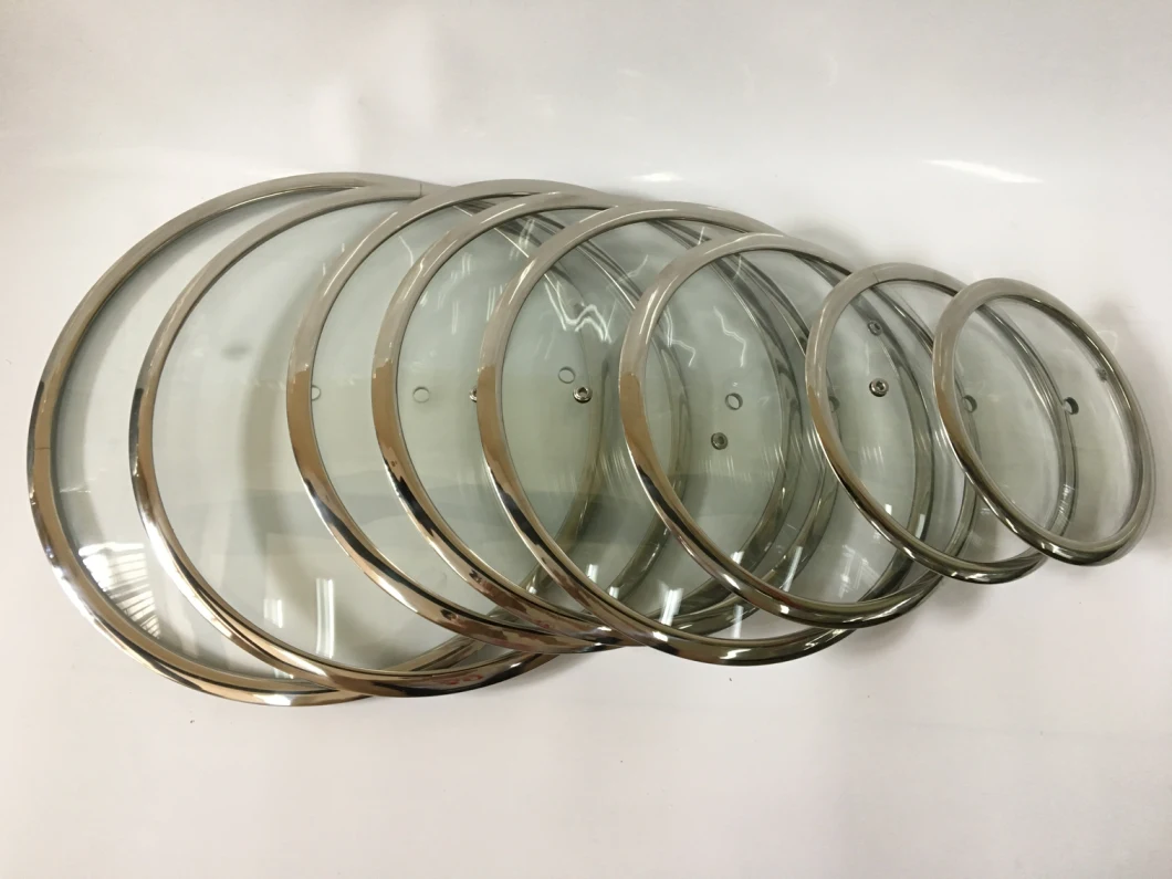 Hygienic Toughten Glass Lid Without Ss Ring for Oven Use