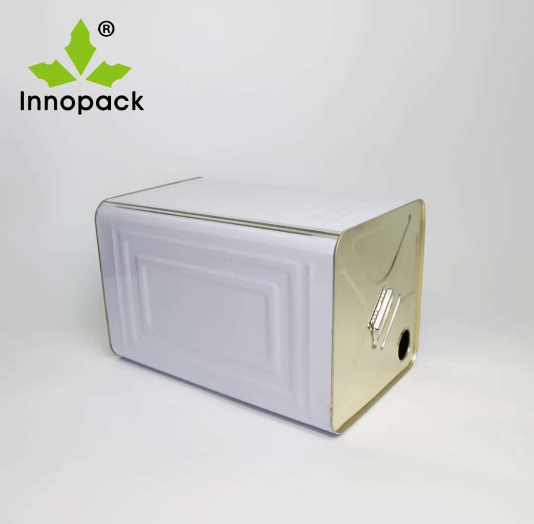 Big Capacity 20L Square Tin Cans with Two Metal Handles