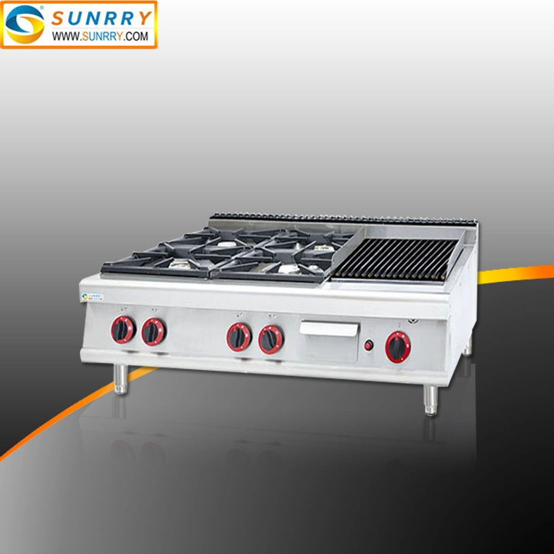 Commercial Stainless Steel Gas Range with Single Gas Wok Burner Lava Grill