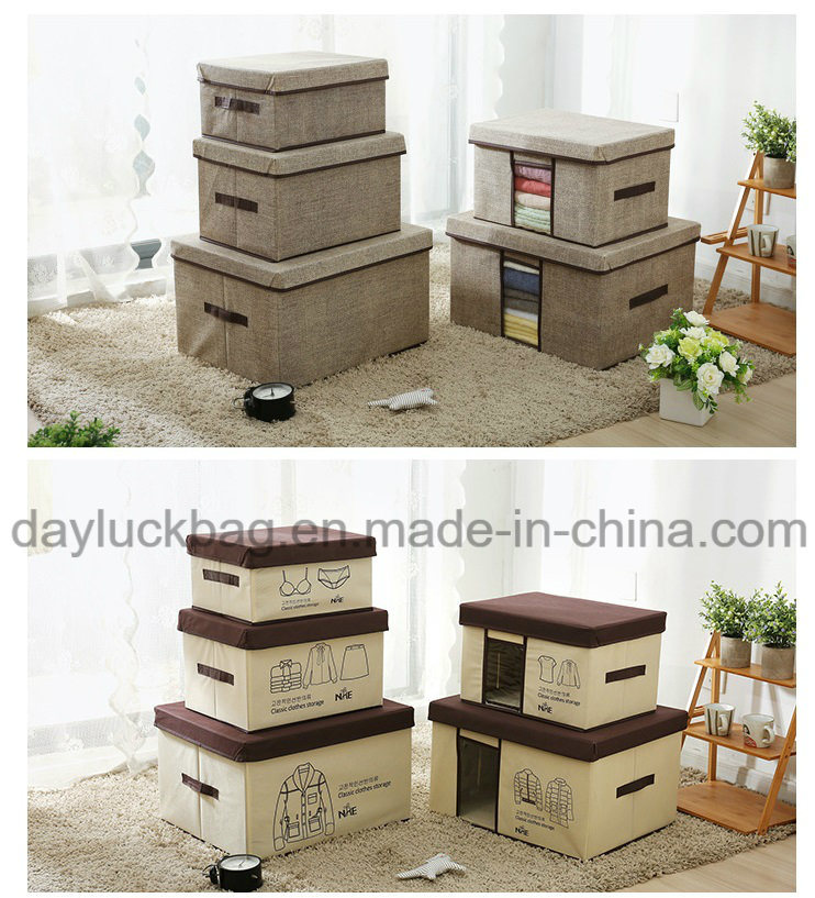 Foldable Closet Cube Non-Woven Collapsible Custom Large Storage Container with Lid