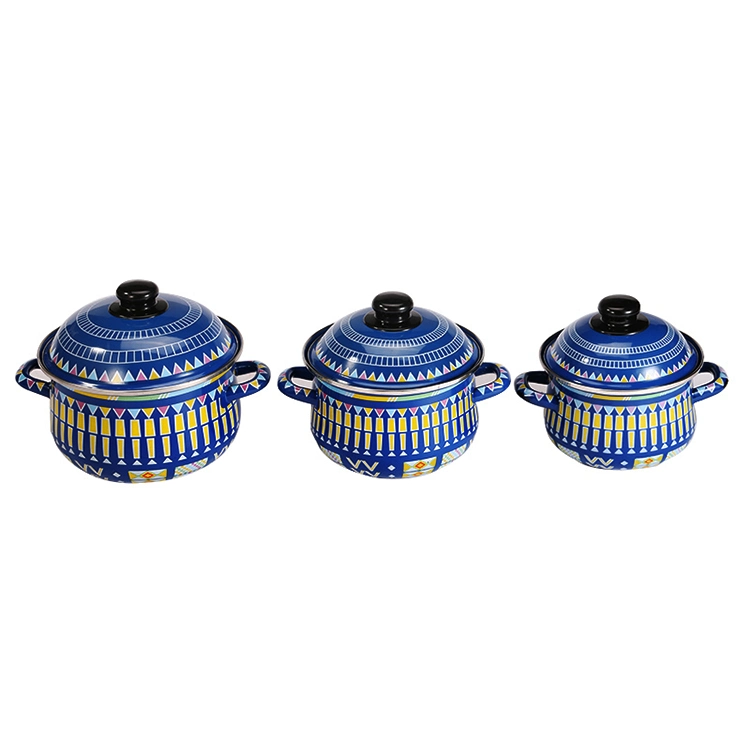 High Quality Good Selling Cookware 10PCS Stocks Pot Set Sauce Hot Hot Enamel Casserole Pot Units