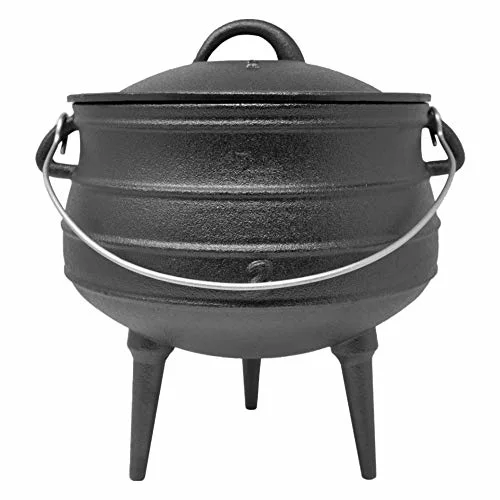 Sap-01 Three Legged Cast Iron Pot Camping Stew Metal Cauldron